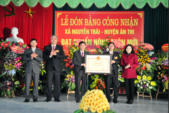 Xã Nguyễn Trãi, Ân Thi đón bằng công nhận đạt chuẩn nông thôn mới